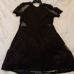 Nw GLAMOROUS women's black lace dress
